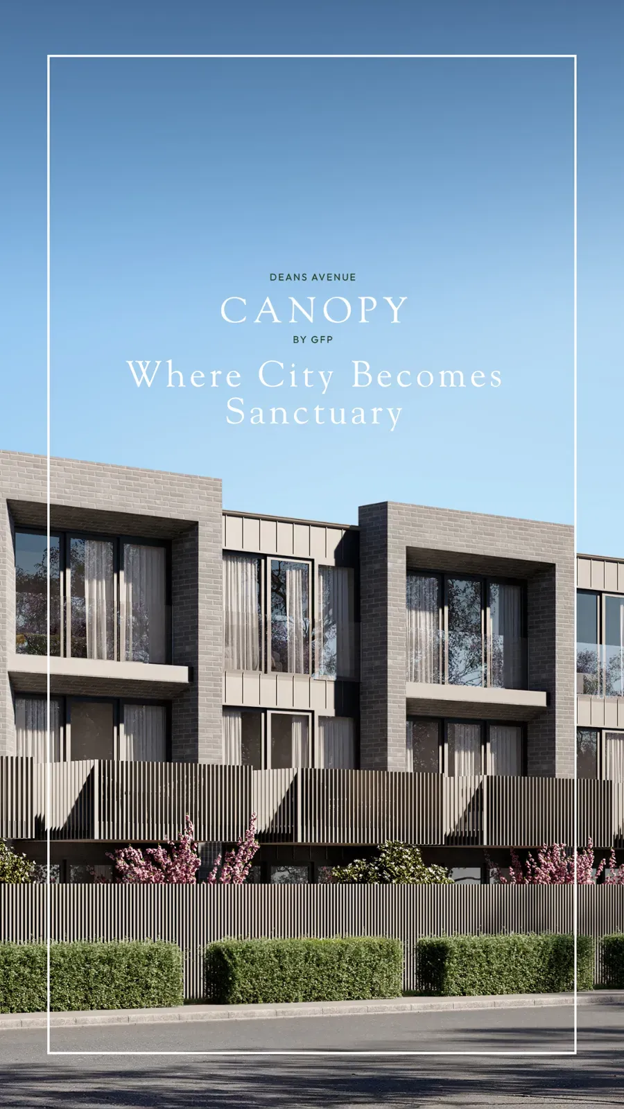 Canopy – building exterior with framed Where City Becomes Sanctuary overlay