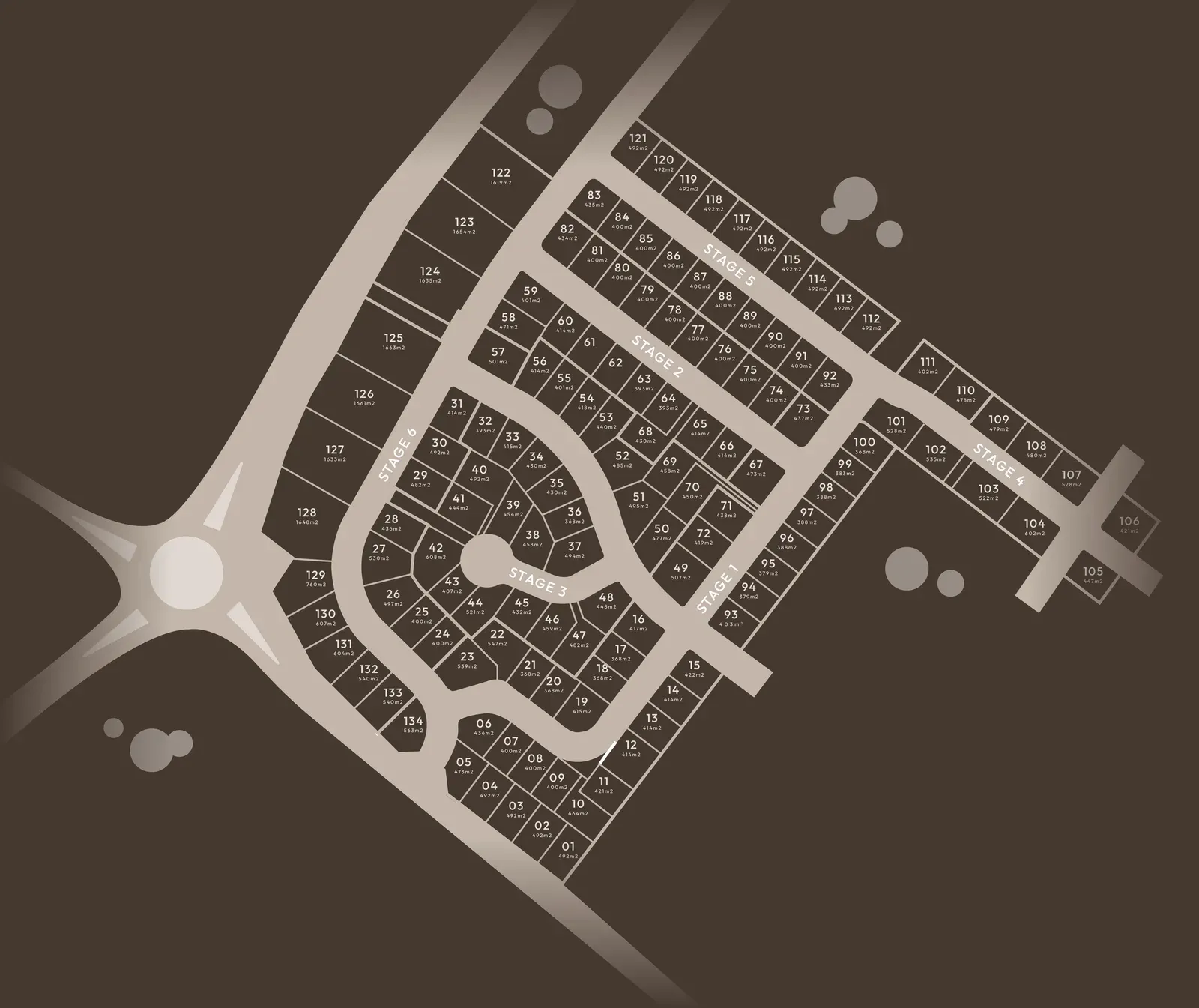 Hamptons West – estate map and wayfinding design
