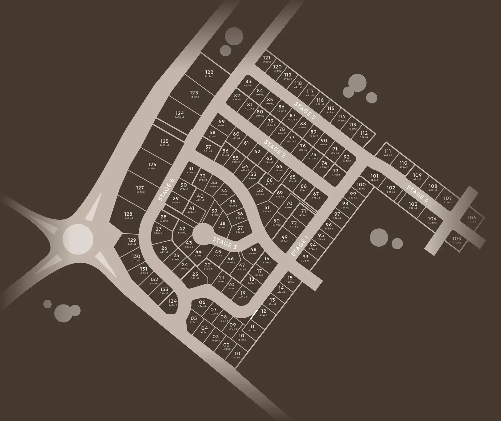 Hamptons West – estate map and wayfinding design