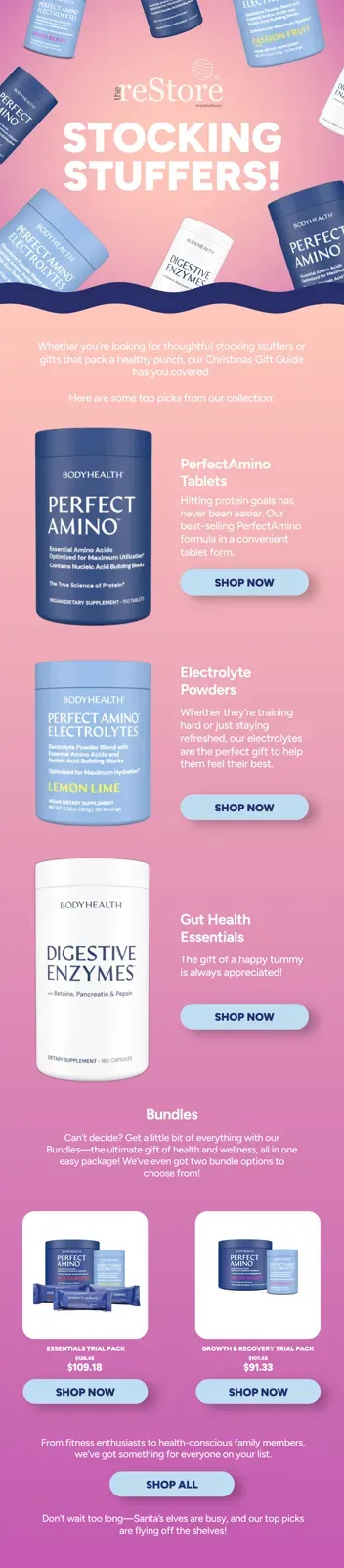 reStore – Stocking Stuffers email campaign